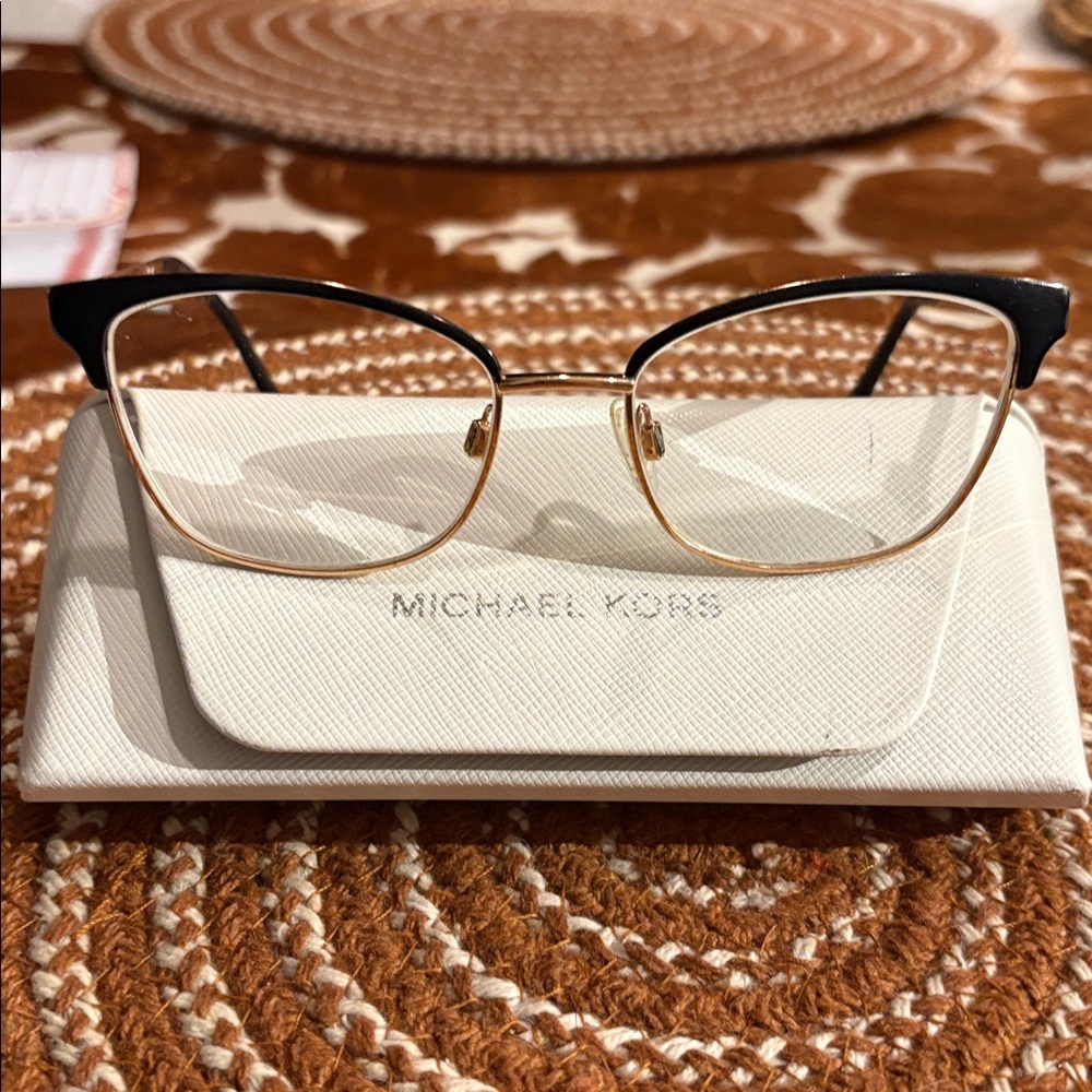 Michael Kors Black and Gold Cat-Eye Glasses